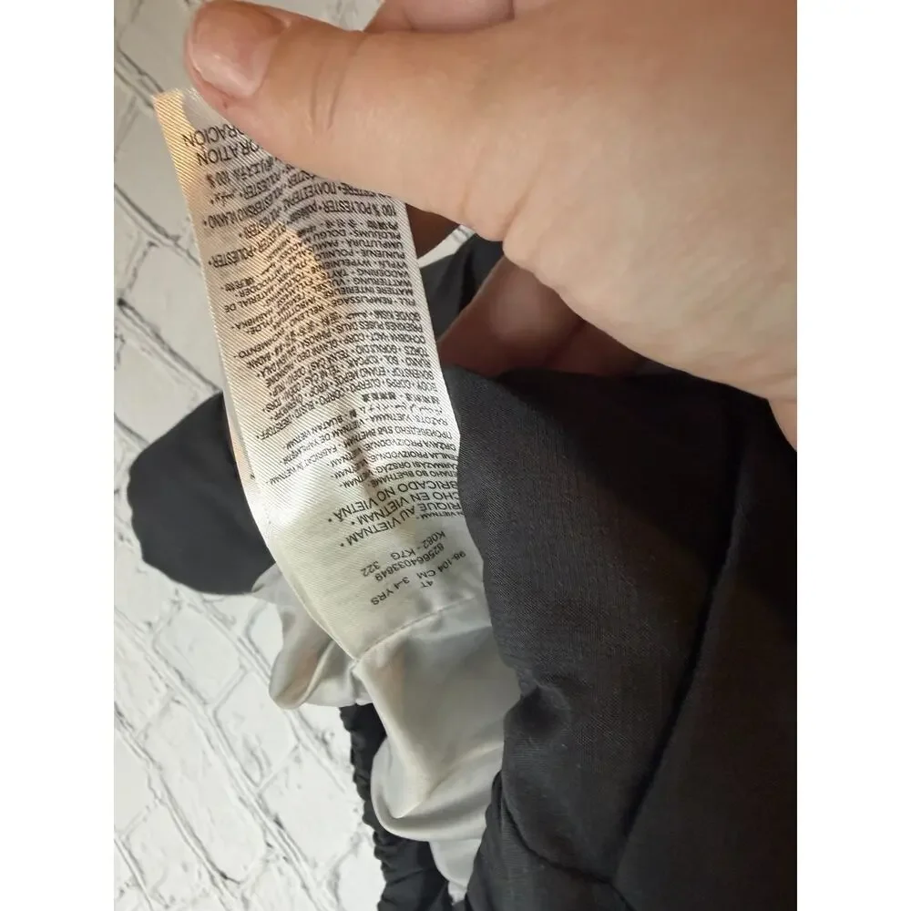Toddler Boys Grey and Black Puffer Nike Throwback‎ Coat 4T Winter Swoosh